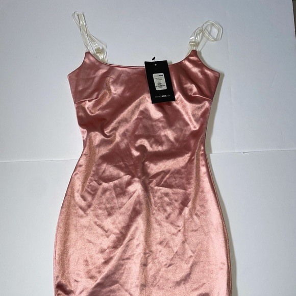 Pink Satin Fashion Nova Dress - Picture 2 of 7